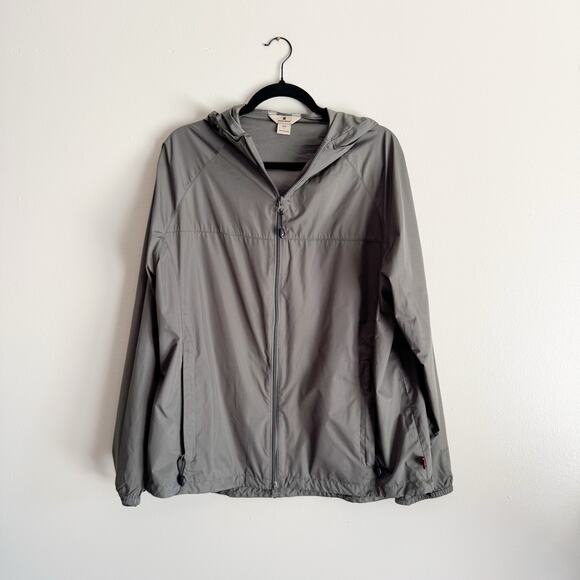 Woolrich Olive Green Full Zip Hooded Spring Rain Jacket  - Large - Picture 1 of 7